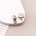 Antique silver finish alloy big hole bead with hanging loop and Fashion engraving - Antique Silver Three-Way Bail 7x10 (13891)