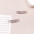 Infinity knot connector charms in antique silver finish for DIY jewelry making - Double Infinity Connector 8x27mm-7613