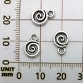 Vintage silver spiral infinity charms in alloy for DIY jewelry necklace and bracelet - Antique Silver Round Spiral 7x11mm-15794