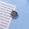 Vintage Silberlegierung Schneeflocke Anhänger mit Cutout-Design für DIY Schmuck - Antiksilber Schneeflocken-Stil (13880)