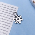 Vintage Silber Schneeflocke Anhänger aus Legierung mit feinen Gravuren für Schmuckherstellung - Schneeflocken-Stil (8388)