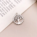 Pendentif arbre de vie en alliage argenté antique pour la création de bijoux DIY - Pendentif Arbre Argent Antique (11270)