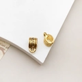 Perline connettore in lega oro antico con motivo a meandro per creazione gioielli - Stile Motivo a Greca Oro Antico (14025)