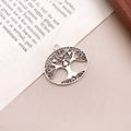 Pendentif arbre de vie argent antique avec feuilles en cœur pour bijoux DIY - Pendentif Arbre de Vie (9018)