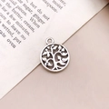 Pendentif arbre de vie argent antique ajouré pour création de bijoux DIY - Pendentif Arbre Argent Antique (10417)