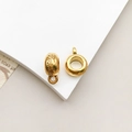 Ciondolo tondo dorato con incisione Forever e occhiello per creazione gioielli DIY - Stile Inciso FOREVER Oro Antico (14022)