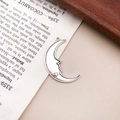 Mondsichel-Anhänger aus antikem Silber für DIY-Schmuck und handgemachte Halsketten - Antiksilber Mond (10939) / 9x30mm