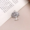Pendentif arbre de vie en alliage argent antique pour bijoux DIY sur page de livre - Pendentif Arbre de Vie (2570)