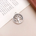 Pendentif Arbre de Vie en argent antique pour bijoux et bracelets faits à la main - Pendentif Arbre de Vie (4088)