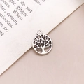 Pendentif arbre de vie en argent antique ajouré pour création bijoux DIY - Pendentif Arbre de Vie Argent Antique (15567)