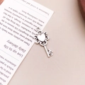 Antique style heart key alloy pendant with vintage finish for DIY jewelry crafting - Retro Heart Key (4162)