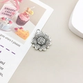Antique silver sunflower hollow alloy pendant for DIY jewelry earring making accessories - Antique Silver Sunflower (10402)