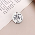 Pendentif arbre de vie argenté antique en alliage pour bijoux DIY et bracelets - Pendentif Arbre Lettre Argent Antique (10912)