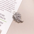 Vintage Tibet Silber Ginkgoblatt Anhänger mit Textur für DIY-Schmuckherstellung - Blatt Stil (3498)