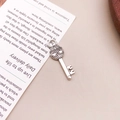Vintage style antique silver alloy key pendant with intricate relief and hollow patterns - Retro Classic Key (11282)
