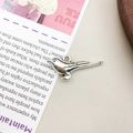 Colgante de pájaro en plata antigua para joyas DIY con acabado de metal vintage - Pájaro (4976)