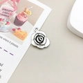 Antique silver rose flower alloy pendant charm for DIY jewelry and earrings - Antique Silver Layered Rose (B89)