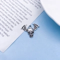 Halloween vleermuis schedel bedeltje van legering in antiek zilver voor sieraden - Antiek Zilveren Skelet (10873)