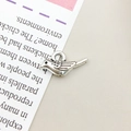 Colgante de pájaro en plata antigua con diseño de golondrina para hacer joyas DIY - Pájaro (9190)
