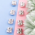 Silver alloy lover hug beads for DIY jewelry making necklaces and bracelets charm - Hugging Couple (13235-2)