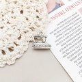 Pendentif vintage en forme de fer à repasser pour création de bijoux DIY et artisanat - Fer à Repasser (8116) / 1 Pièce (12x14mm) / Argent antique