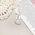 Pendentif pelote de laine argent antique avec gravure Yarn pour bijoux DIY et artisanat - Pelote de Laine (15715) / 1 Pièce (12x31mm) / Argent antique