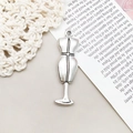 Pendentif mannequin vintage en alliage pour la création de bijoux DIY et artisanat - Mannequin (15714) / 1 Pièce (10x37mm) / Argent antique