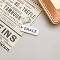 Silberner Metallanhänger mit Grace Gravur für DIY Schmuckherstellung Zubehör - Grace Stil (10819) / Antiksilber