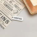 Silberner Legierungsanhänger in Rechteckform mit INSPIRE Gravur für DIY Schmuckherstellung - Inspire Stil (10822) / Antiksilber