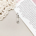 Pendentif épingle de sûreté argent antique avec anneau pour bijoux DIY vintage - Épingle de Sûreté (11272) / 1 Pièce (7x18mm) / Argent antique