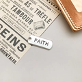 Silberner Anhänger mit FAITH-Gravur für die DIY-Schmuckherstellung von Ketten - Faith Stil (10824) / Antiksilber
