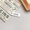 Silberner rechteckiger Metallanhänger mit HOPE-Gravur für DIY Halsketten Schmuck - Hope Stil (10827) / Antiksilber