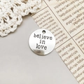 Ciondolo in lega d'argento inciso con Believe in Love per creazione gioielli - Stile Believe In Love (2493)