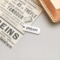 Rechteckiger silberner Metallanhänger mit DREAM-Gravur für DIY-Schmuckzubehör - Dream Stil (10828) / Antiksilber