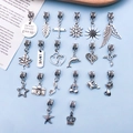 20pcs vintage silver alloy charms set with hearts, wings and animals for jewelry making - Antique Silver Handmade Pendants Set