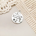 Ciondolo retrò in lega d'argento con incisione Moon and Back per creazione gioielli - Stile I Love You To The Moon (10896)