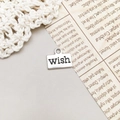 Ciondolo vintage 'wish' in argento per braccialetti fai-da-te e creazione gioielli - Stile Wish (6990)