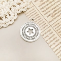 Pendaglio stella vintage in argento con incisione 'MAKE A WISH' per gioielli fai da te - Stile Make A Wish Star (10909)