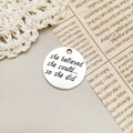 Ciondolo argento vintage con incisione she believed she could so she did - Stile She Believed She Could (10916)
