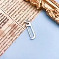 Pendentif mini scie en alliage de zinc argenté pour porte-clés DIY et création bijoux - Scie Argent Antique (8525)