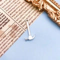 Pendentif marteau en alliage argenté poli avec bélière pour la création de bijoux - Marteau Argent Antique (8521)