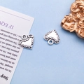 Ciondoli in lega a cuore vintage con motivi floreali cavi per creazione gioielli - Componente Cuore Traforato Argento Antico