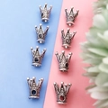 Retro silver crown-shaped alloy spacer beads for DIY jewelry and bracelets - Crown (15866-2)