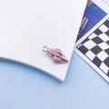 Metallic pink purple conch seashell alloy pendant with spiral texture for jewelry making - Pink Conch / 9x19mm