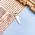 Pendentif scie à main argenté en alliage pour création de bijoux DIY style rétro - Scie Argent Antique (8524)