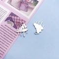 Silver alloy mini piano pendants in vintage style for DIY jewelry making sets - Piano-Shaped