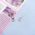 Antique silver violin and cello charms made of alloy for DIY jewelry crafting - Guitar Style 3