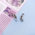 Antique silver tuba instrument alloy charms for DIY jewelry making and craft supplies - Wind Instrument Shape