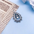 Ciondolo a ragnatela vintage in argento per creazione gioielli fai da te Halloween - Stile Ragno (2999) / 20x35mm