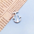 Ciondolo ancora vintage in argento con anello di aggancio in design nautico chic - Stile Ancora (2983)